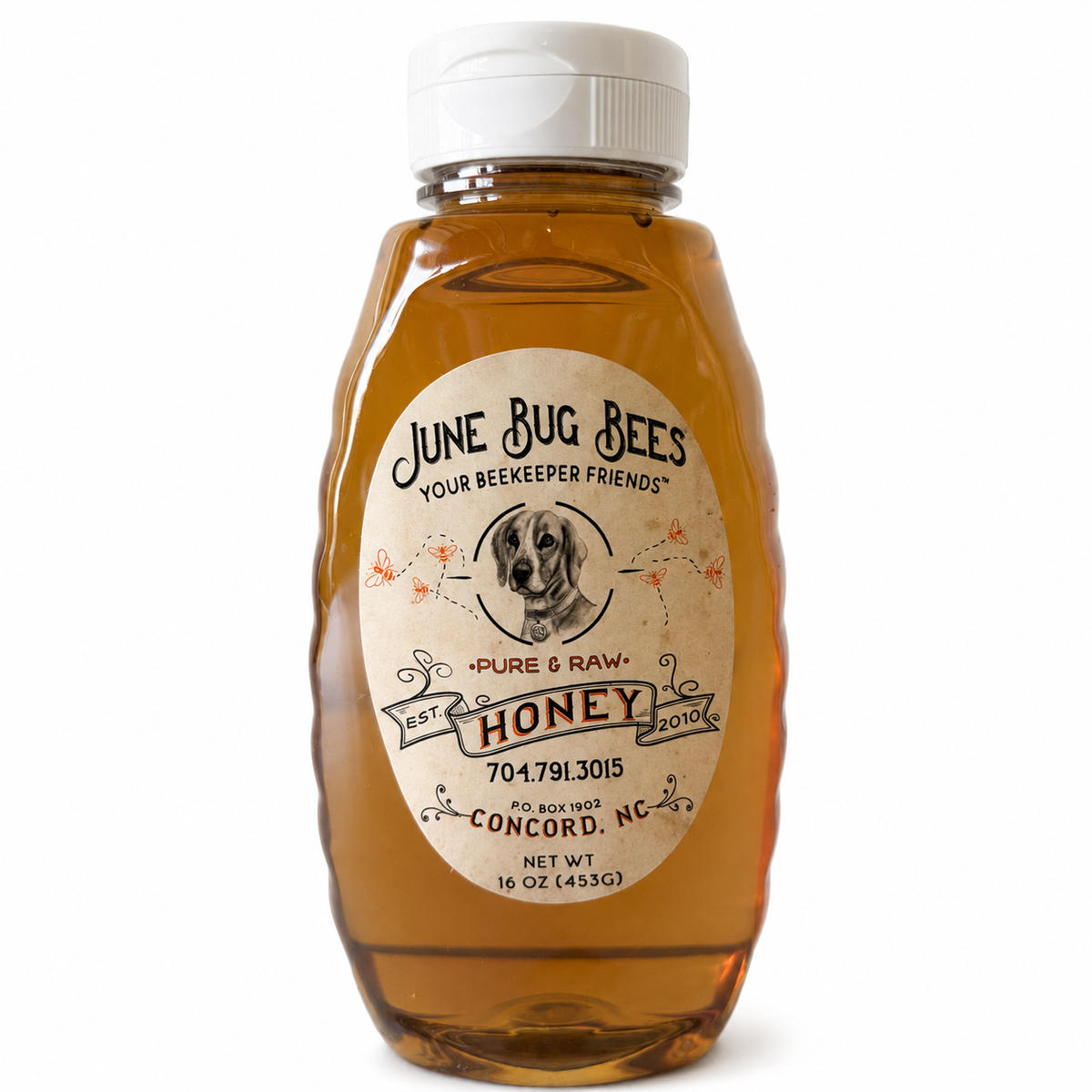Raw Wildflower Honey – 1 lb Squeeze Bottle