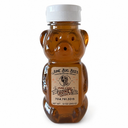 Raw Wildflower Honey – 12 oz Bear Bottle